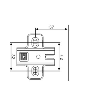 Ответная планка к петлям AGV/105*52 (H=2)